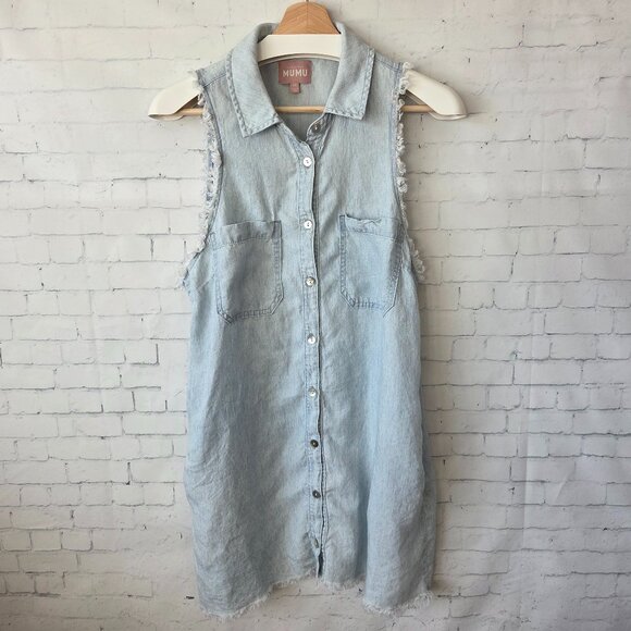 Show Me Your MuMu Sleeveless Light Blue Mini Dress - Picture 2 of 10